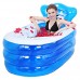 Bathtubs Freestanding Inflatable Padded Adult Folding Bath tub Children's Bath Plastic Bath Bucket Green Material Cotton at The Bottom (Color : Blue  Size : 1307570cm) - B07H7JDD4F